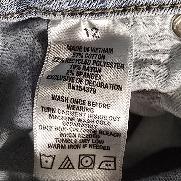 Aeropostale Ripped Light Blue Jean Shorts - Picture 4 of 4